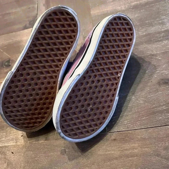 NWOT • Vans Old Skool purple suede pink stripe denim tongue Sherpa shoes TD 7 - Picture 5 of 5